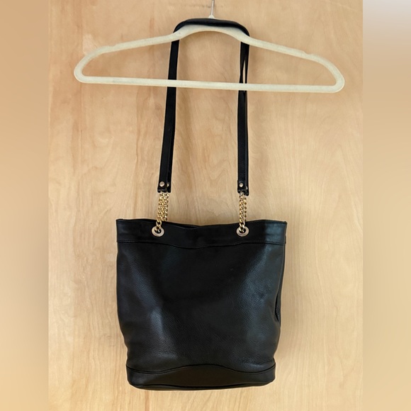 Vintage Bally Black Leather & Chain Shoulder Bag - Picture 12 of 15